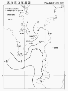 東京湾口海況図(2004/01/18)