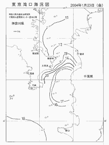 東京湾口海況図(2004/01/23)