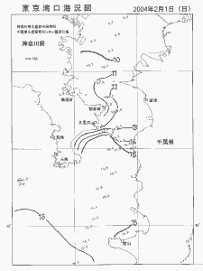 東京湾口海況図(2004/02/01)