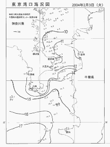 東京湾口海況図(2004/02/03)