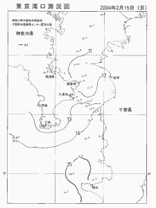 東京湾口海況図(2004/02/15)