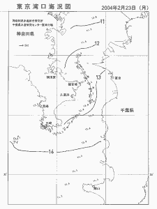 東京湾口海況図(2004/02/23)