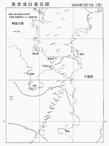 東京湾口海況図(2004/03/01)