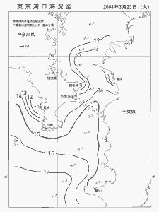 東京湾口海況図(2004/03/23)
