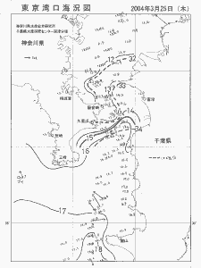 東京湾口海況図(2004/03/25)