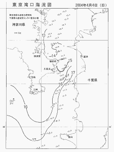東京湾口海況図(2004/04/04)