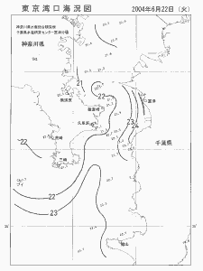 東京湾口海況図(2004/06/22)