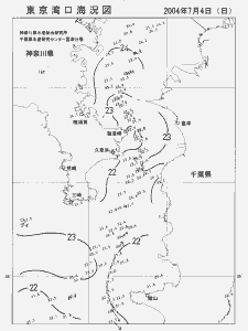 東京湾口海況図(2004/07/04)