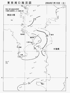東京湾口海況図(2004/07/10)