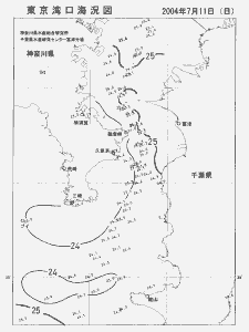 東京湾口海況図(2004/07/11)