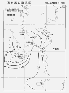 東京湾口海況図(2004/07/16)