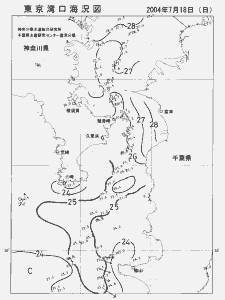 東京湾口海況図(2004/07/18)