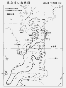 東京湾口海況図(2004/07/20)