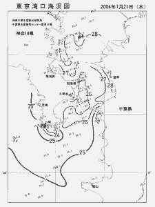 東京湾口海況図(2004/07/21)