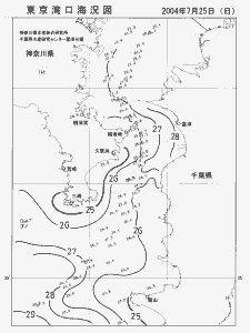 東京湾口海況図(2004/07/25)