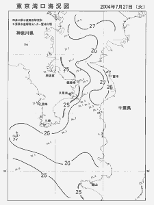東京湾口海況図(2004/07/27)