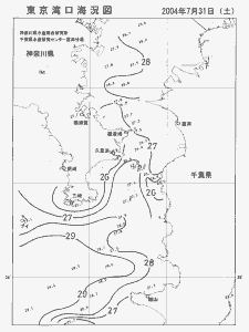 東京湾口海況図(2004/07/31)