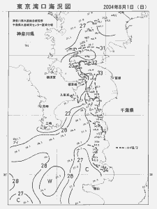 東京湾口海況図(2004/08/01)