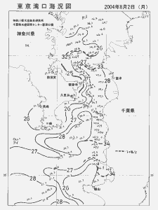 東京湾口海況図(2004/08/02)