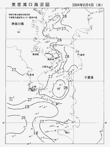 東京湾口海況図(2004/08/04)