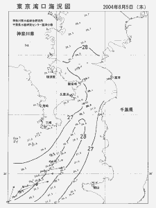東京湾口海況図(2004/08/05)