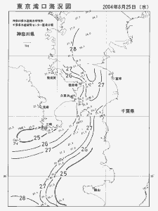 東京湾口海況図(2004/08/25)