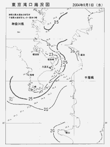東京湾口海況図(2004/09/01)