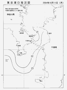 東京湾口海況図(2004/10/11)