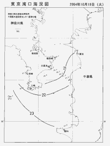 東京湾口海況図(2004/10/19)