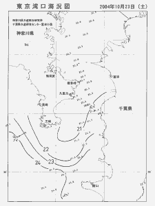 東京湾口海況図(2004/10/23)