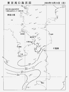 東京湾口海況図(2004/10/24)