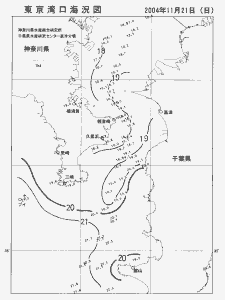 東京湾口海況図(2004/11/21)