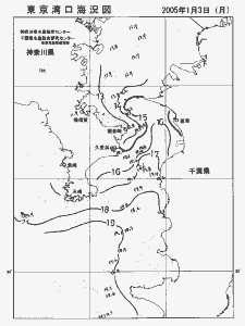 東京湾口海況図(2005/01/03)