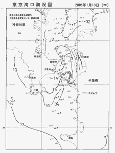 東京湾口海況図(2005/01/13)