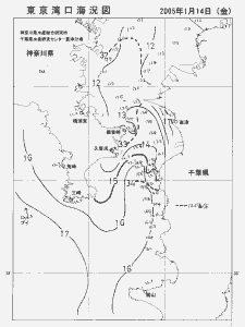 東京湾口海況図(2005/01/14)