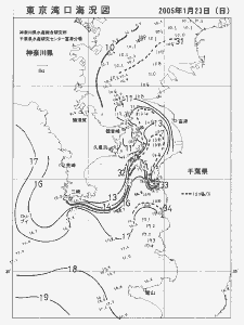 東京湾口海況図(2005/01/23)