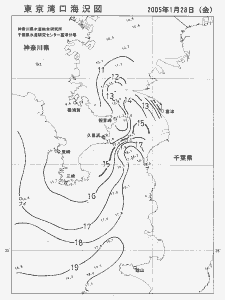 東京湾口海況図(2005/01/28)