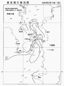 東京湾口海況図(2005/02/13)