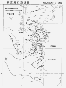 東京湾口海況図(2005/02/21)