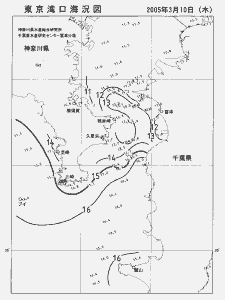 東京湾口海況図(2005/03/10)