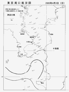 東京湾口海況図(2005/04/03)