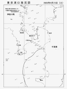東京湾口海況図(2005/04/23)