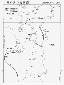 東京湾口海況図(2005/06/09)