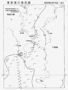 東京湾口海況図(2005/06/22)