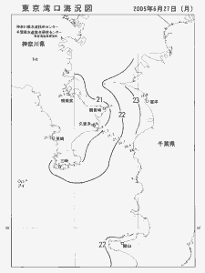 東京湾口海況図(2005/06/27)