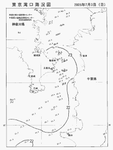 東京湾口海況図(2005/07/03)