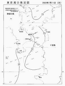 東京湾口海況図(2005/07/11)