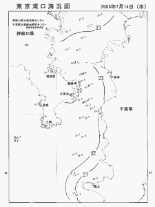 東京湾口海況図(2005/07/14)