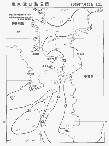 東京湾口海況図(2005/07/23)