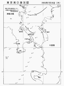 東京湾口海況図(2005/07/28)